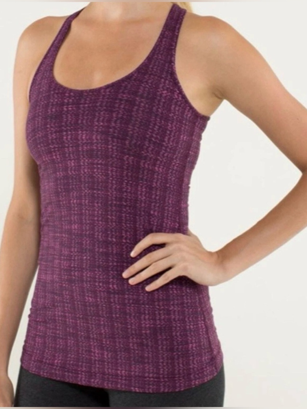 lululemon athletica Plum Ribbed Scoop Tank
